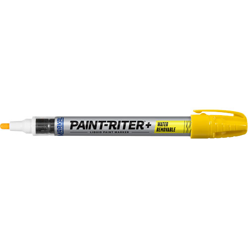 Marqueur &agrave; la peinture nettoyable &agrave; l'eau Paint-Riter+, Liquide, Jaune NTL Industrial
