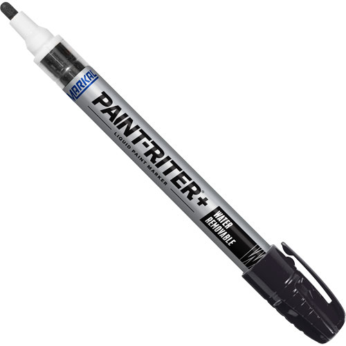 Paint-Riter&reg;+ Water Removable Paint Marker, Liquid, Black NTL Industrial