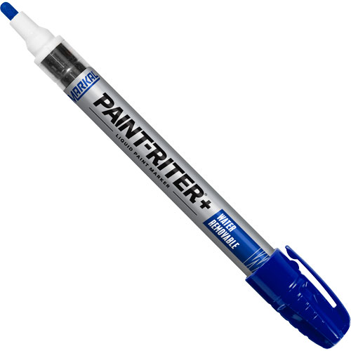 Marqueur &agrave; la peinture nettoyable &agrave; l'eau Paint-Riter+, Liquide, Bleu NTL Industrial