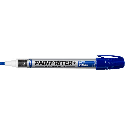 Marqueur &agrave; la peinture nettoyable &agrave; l'eau Paint-Riter+, Liquide, Bleu NTL Industrial