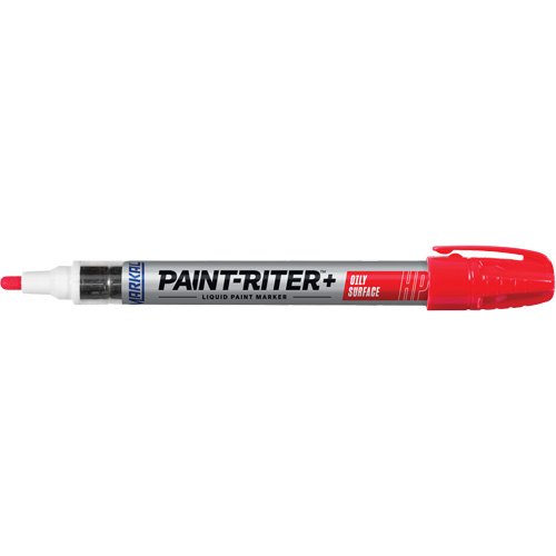 Marqueur pour surfaces huileuses Paint-Riter +, Liquide, Rouge NTL Industrial