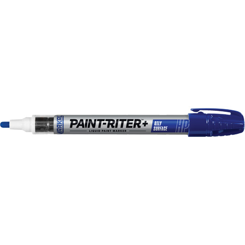 Marqueur pour surfaces huileuses Paint-Riter +, Liquide, Bleu NTL Industrial