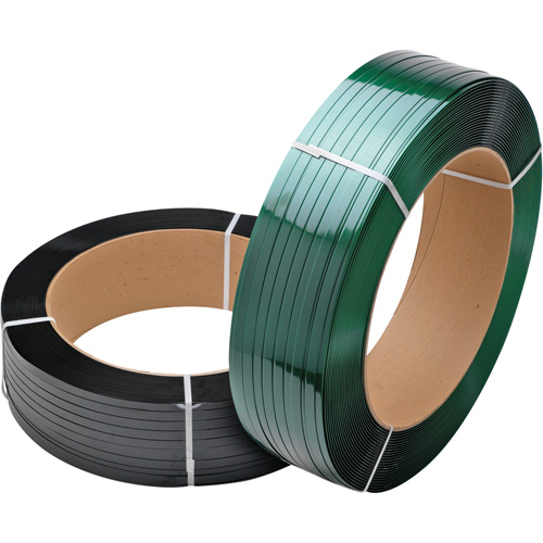 Feuillard vert, Polyester, 5/8" la x 3800' lo, Vert, Calibre Manuel NTL Industrial