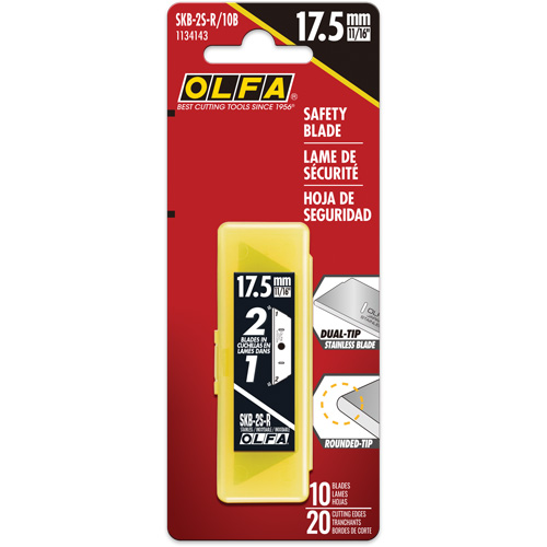 SKB-2S Dual-Edge Stainless Steel Safety Blades, Single Style NTL Industrial
