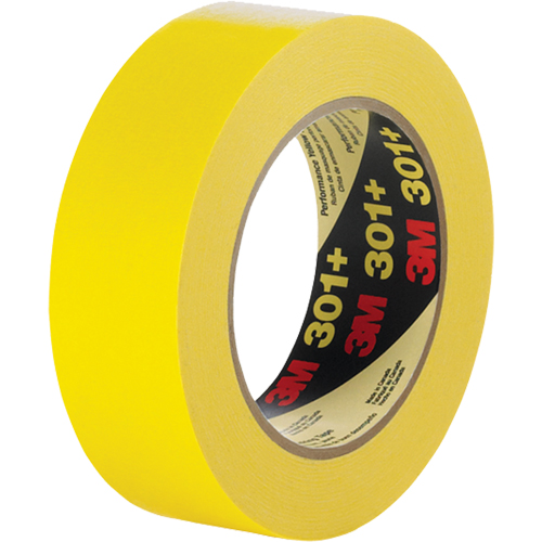 301+ Performance Masking Tape, 12 mm (1/2") x 54.8 m (180'), Yellow NTL Industrial