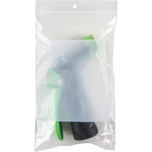 Sacs en poly avec espace inscriptible blanc, Refermable, 8" x 5", 2 mils NTL Industrial