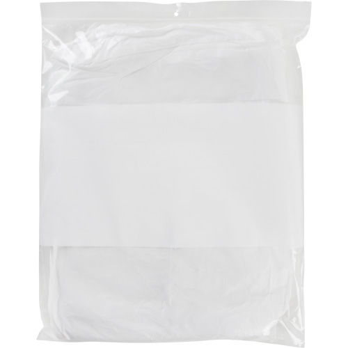 Sacs en poly avec espace inscriptible blanc, Refermable, 15" x 12", 2 mils NTL Industrial