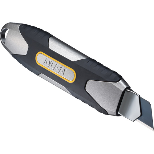 Knife with Ratchet Lock, 18 mm, Carbon Steel, Heavy-Duty, Aluminum Handle NTL Industrial