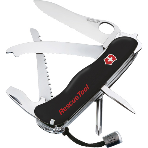 RescueTool Pocket Knife, 12 Functions, 0.3 lbs. NTL Industrial