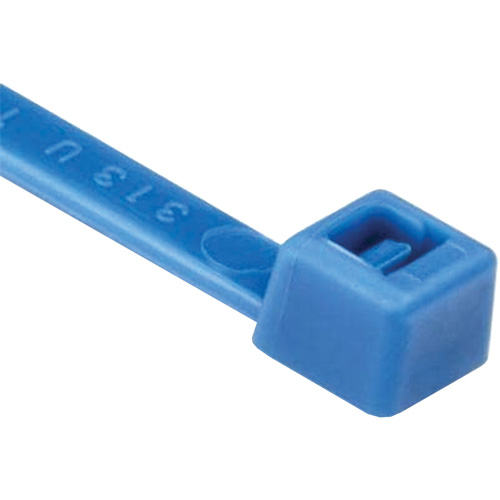 T Series Cable Ties, 8" Long, 50 lbs. Tensile Strength, Blue NTL Industrial