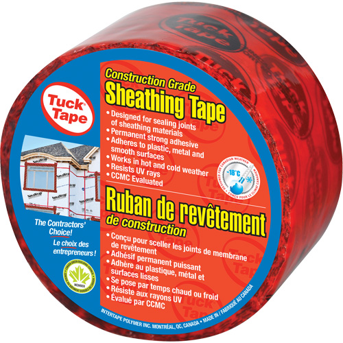 Ruban de rev&ecirc;tement pour entrepreneurs, 60 mm (2-3/8") x 0,0 m (0,0'), Rouge NTL Industrial