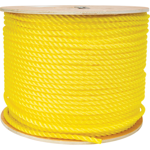 Corde jaune tress&eacute;e 3/8", Polypropyl&egrave;ne, 630' NTL Industrial