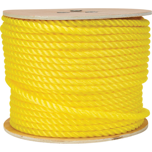 Corde jaune tress&eacute;e 1/2", Polypropyl&egrave;ne, 335' NTL Industrial