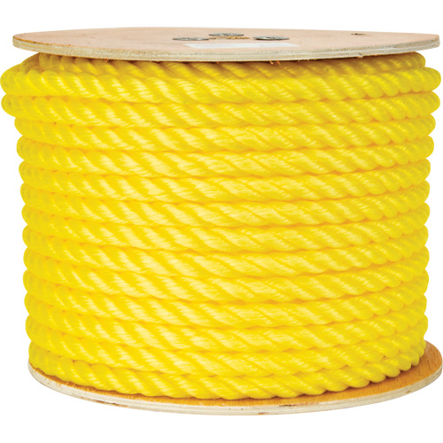 Corde jaune tress&eacute;e 5/8", Polypropyl&egrave;ne, 200' NTL Industrial