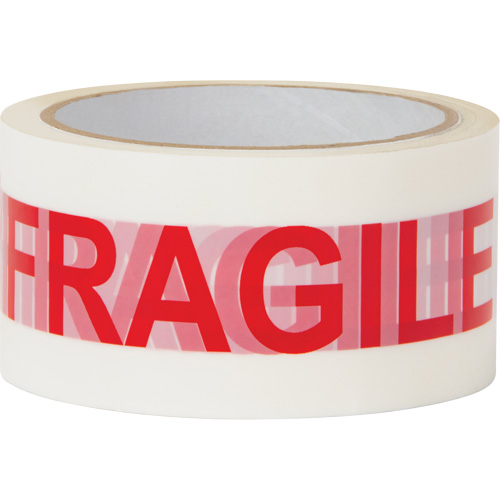 "Fragile" Box Sealing Tape, Hot Melt Adhesive, 2 mils, 48 mm (2") x 100 m (328') NTL Industrial
