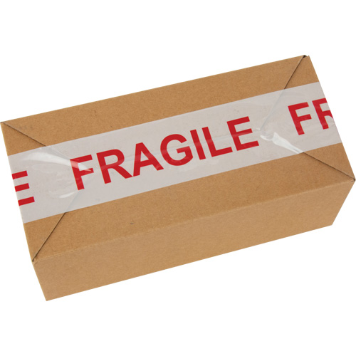 "Fragile" Box Sealing Tape, Hot Melt Adhesive, 2 mils, 48 mm (2") x 100 m (328') NTL Industrial