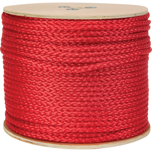 Braided Red Rope, Polypropylene, 500' NTL Industrial