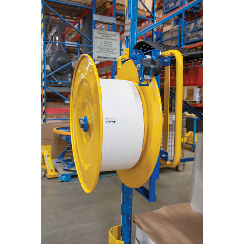 Strapping Dispenser, Polyester/Steel/Polypropylene Straps, 16"/8" Core Dia., 3"/8"/6" Roll Width NTL Industrial