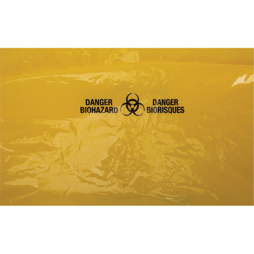 Waste Bags, Bio-Hazard, 38" L x 30" W, 2 mils NTL Industrial