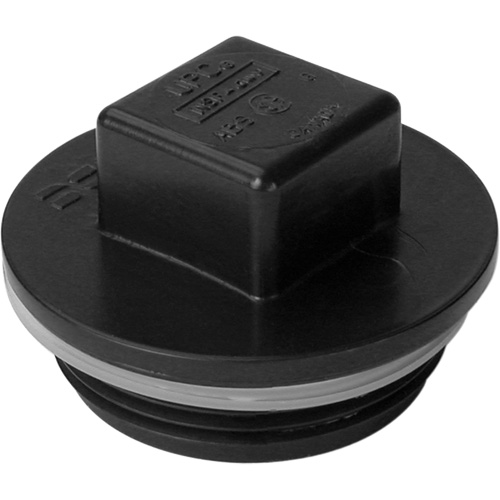 Bouchon filet&eacute;, Regard de nettoyage, 1-1/4" dia., Plastique NTL Industrial