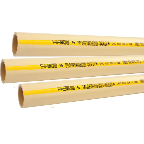 Tuyau pour eau froide ou chaude Flowguard Gold, PVC-C, 20' lo x 0,75" dia. NTL Industrial