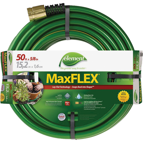 Boyau d'arrosage Element MaxFlex, Copolym&egrave;re, 5/8" dia x 50' NTL Industrial