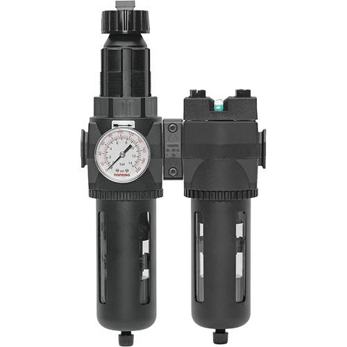 Filtre/r&eacute;gulateur + filtre coalescent drain manuel avec bol standard Modulair 400, 1/4" NPT, 150 psi, Capacit&eacute; de 9,1 oz liq. NTL Industrial