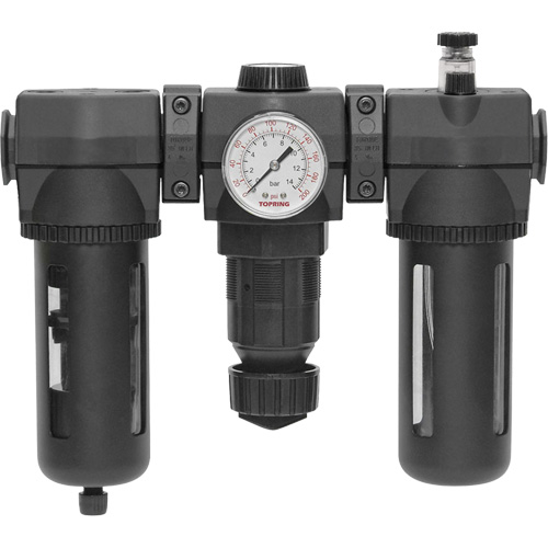 Filtre, d&eacute;tendeur & lubrificateur Modulair 400 avec drain manuel & bol standard, 3/4" NPTF NTL Industrial