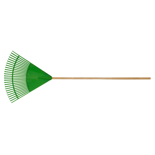 Fan Rake, 24" Blade, 26 Tines, Hardwood Handle, Plastic Blade NTL Industrial