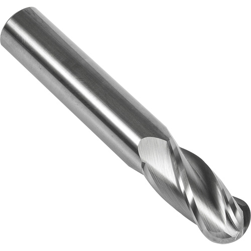 S238 30° Ball Nose End Mill, 1/16" Dia., 1-1/2" L, 4 Flutes, 1/8" Shank, Carbide NTL Industrial