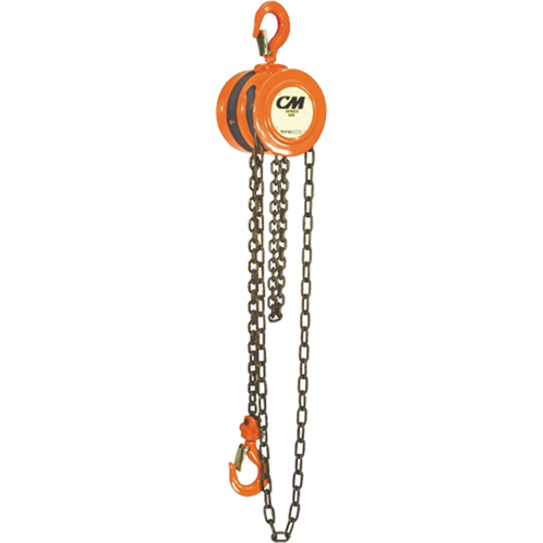 Chain Hoist, 10' Lift, 1000 lbs. (0.5 tons) Capacity, Steel Chain NTL Industrial