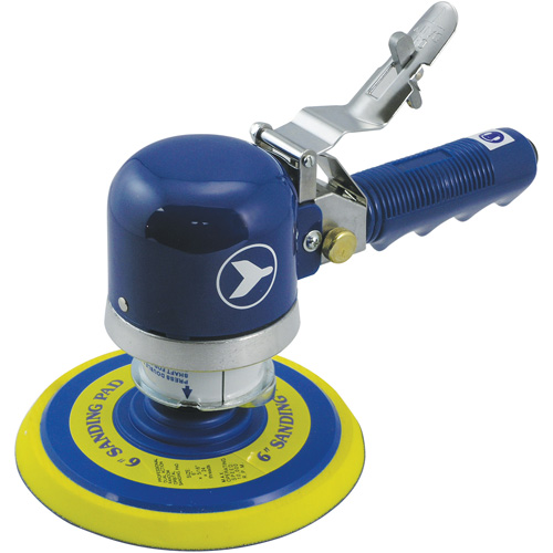 Heavy-Duty Dual-Action Quiet Random Orbit Sander, 6" Dia., 1/4" NPT Inlet, 10000 RPM NTL Industrial