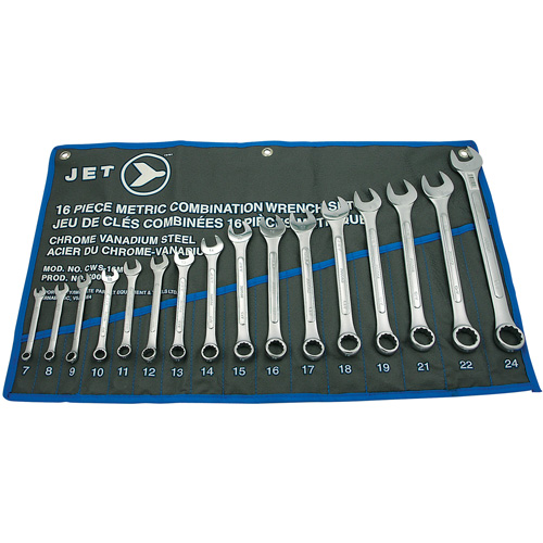 CWS-16M Raised Panel Wrench Set, Combination, 16 Pieces, Metric NTL Industrial