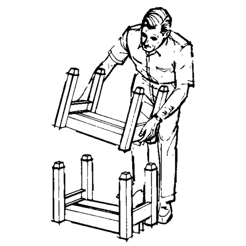 Supports empilables mobiles, 12" la x 16" p, Capacit&eacute; de 2500 lb NTL Industrial