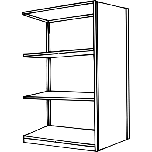 Interlok Shelving Unit, Steel, Boltless, 800 lbs. Capacity, 36" W x 76" H x 24" D NTL Industrial