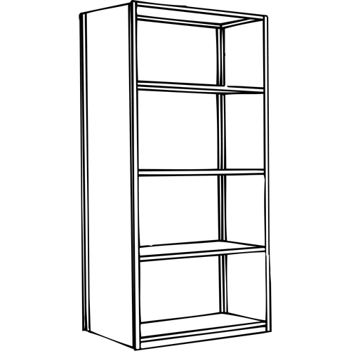 Interlok Shelving Unit, Steel, Boltless, 800 lbs. Capacity, 36" W x 100" H x 24" D NTL Industrial