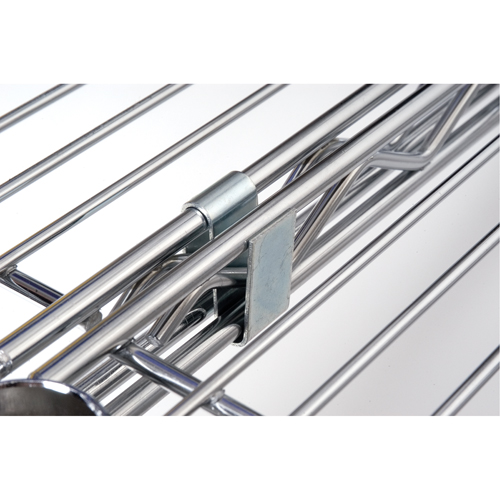 Crochet en S pour &eacute;tag&egrave;re en treillis chromat&eacute; NTL Industrial