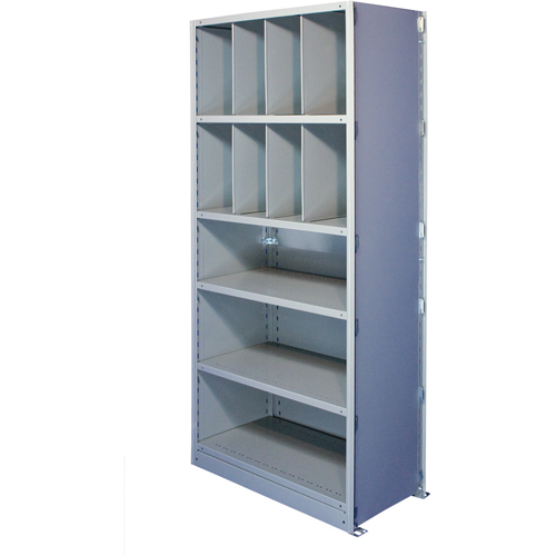 Interlok Shelving Unit, Steel, Boltless, 550 lbs. Capacity, 48" W x 88" H x 12" D NTL Industrial