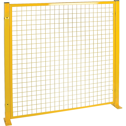 Mesh Style Perimeter Guard, 4' H x 4' W, Yellow NTL Industrial