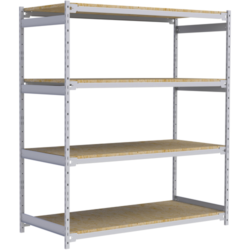 &eacute;tag&egrave;re-classeur de grande largeur, Acier, 4 Tablettes, 72" la x 32" p x 84" h NTL Industrial