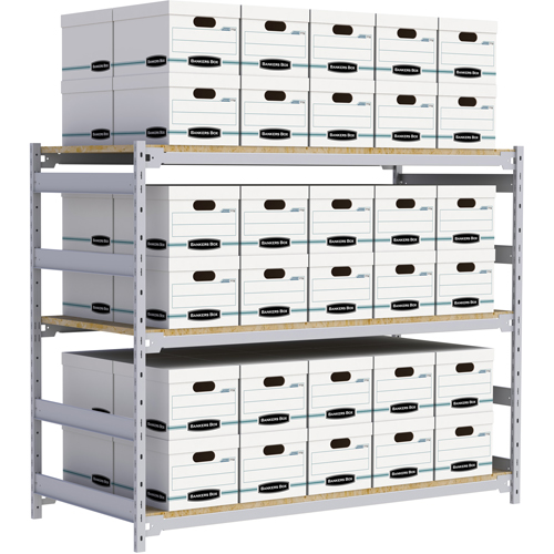 &eacute;tag&egrave;re-classeur de grande largeur, Acier, 3 Tablettes, 72" la x 32" p x 60" h NTL Industrial