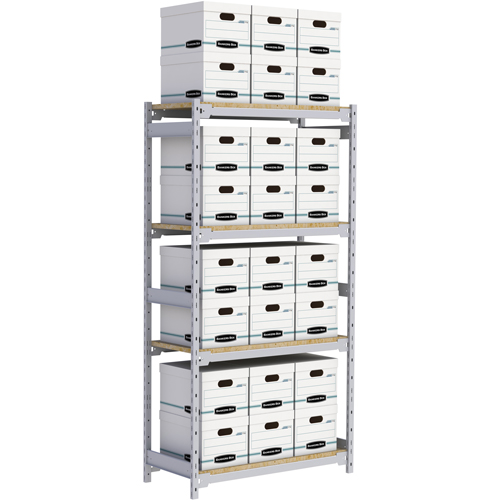 &eacute;tag&egrave;re-classeur de grande largeur, Acier, 4 Tablettes, 42" la x 18" p x 84" h NTL Industrial