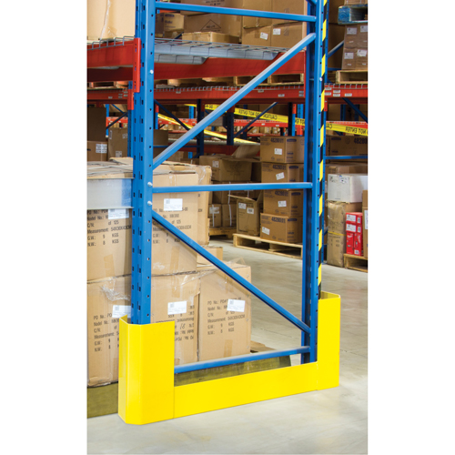 Protecteurs d'all&eacute;es de rayonnages, 3" la x 47" lo x 16" h, Jaune s&eacute;curit&eacute; OSHA NTL Industrial