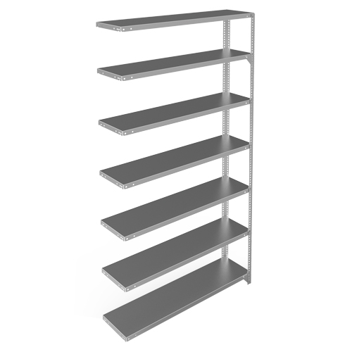 &eacute;l&eacute;ment de rayonnage, Acier galvanis&eacute;, Montant &agrave; fente, Capacit&eacute; 300 lb, 48" la x 84" h x 12" p NTL Industrial