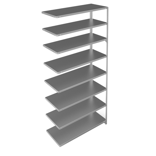 &eacute;l&eacute;ment de rayonnage, Acier galvanis&eacute;, Montant &agrave; fente, Capacit&eacute; 275 lb, 48" la x 96" h x 18" p NTL Industrial