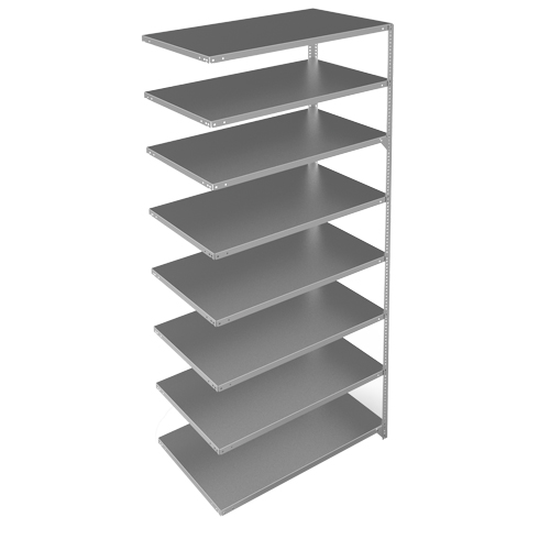 &eacute;l&eacute;ment de rayonnage, Acier galvanis&eacute;, Montant &agrave; fente, Capacit&eacute; 275 lb, 48" la x 96" h x 24" p NTL Industrial