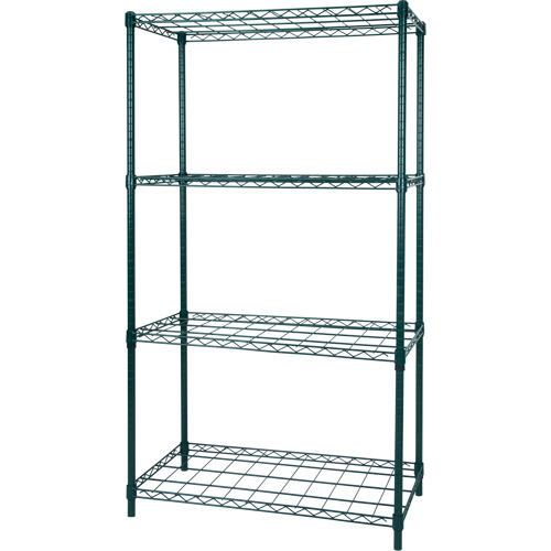 Dry Rack Shelving, 4 Tiers, 36" W x 63" H x 18" D NTL Industrial