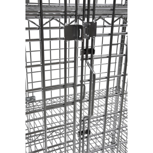 Security Cart, Chrome Plated, 48" x 69" x 24", 500 lbs. Capacity NTL Industrial