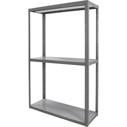 Heavy-Duty Shelving, Steel, Bolted, 3000 lbs. Capacity, 36" W x 72" H x 24" D NTL Industrial