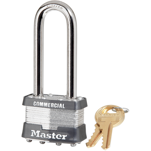 Commercial Padlock, Silver, Keyed Different, Laminated Steel, 1-3/4" Width NTL Industrial